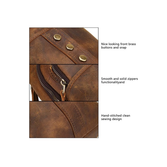 NEW Brass Tacks Leathercraft Sling Shoulder Bag - Picture 11 of 13